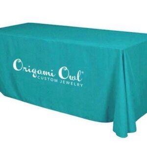 Origami Owl Teal Event Tablecloth